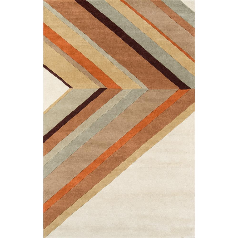 Contemporary Rectangle Area Rug, Brown, 8' X 10'
