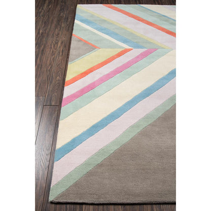 Contemporary Rectangle Area Rug, Grey, 8' X 10'
