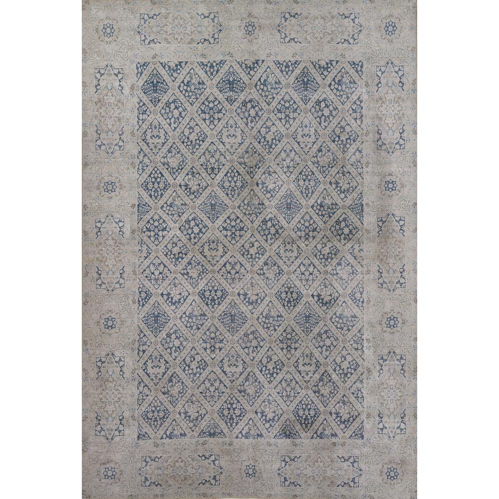 Traditional Rectangle Area Rug, Blue, 3' X 5'