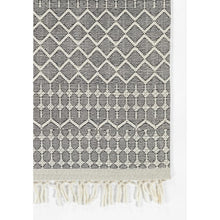 Contemporary Rectangle Area Rug, Black, 5' X 8'
