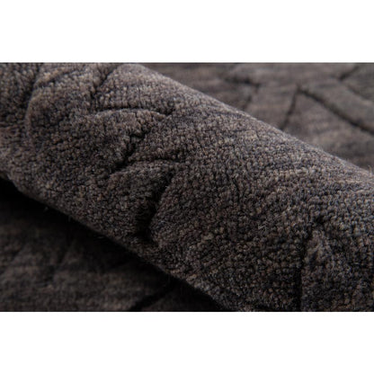 Contemporary Rectangle Area Rug, Charcoal, 5' X 8'