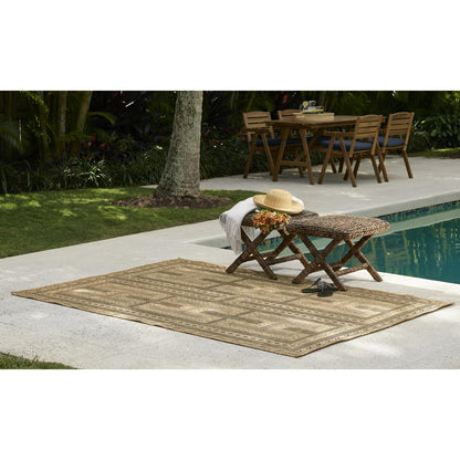 Transitional Rectangle Area Rug, Natural, 4'1" X 6'