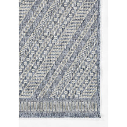 Transitional Rectangle Area Rug, Blue, 4'1" X 6'