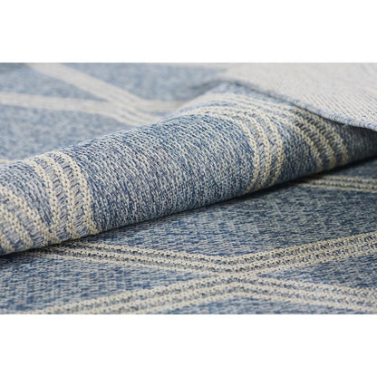 Transitional Rectangle Area Rug, Blue, 4'1" X 6'
