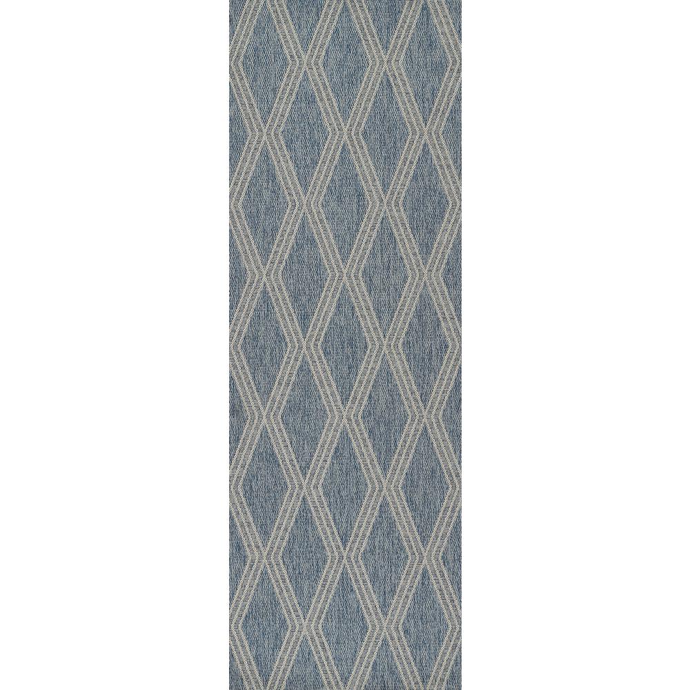 Transitional Rectangle Area Rug, Blue, 4'1" X 6'