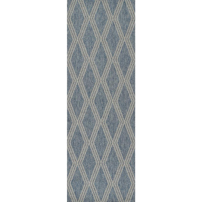 Transitional Rectangle Area Rug, Blue, 4'1" X 6'