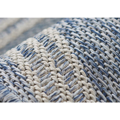Transitional Rectangle Area Rug, Blue, 4'1" X 6'