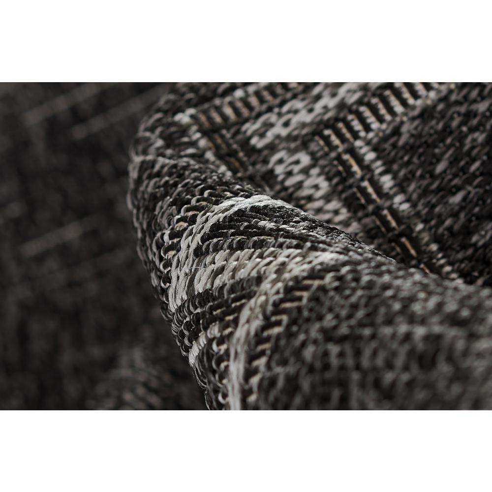 Transitional Rectangle Area Rug, Black, 4'1" X 6'