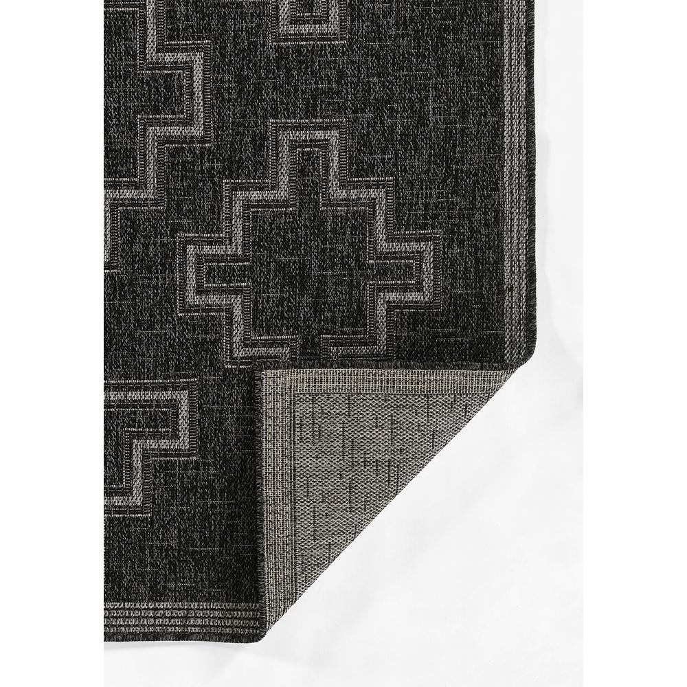 Transitional Rectangle Area Rug, Black, 4'1" X 6'