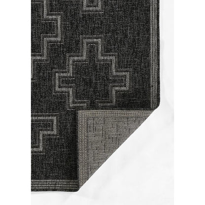 Transitional Rectangle Area Rug, Black, 4'1" X 6'