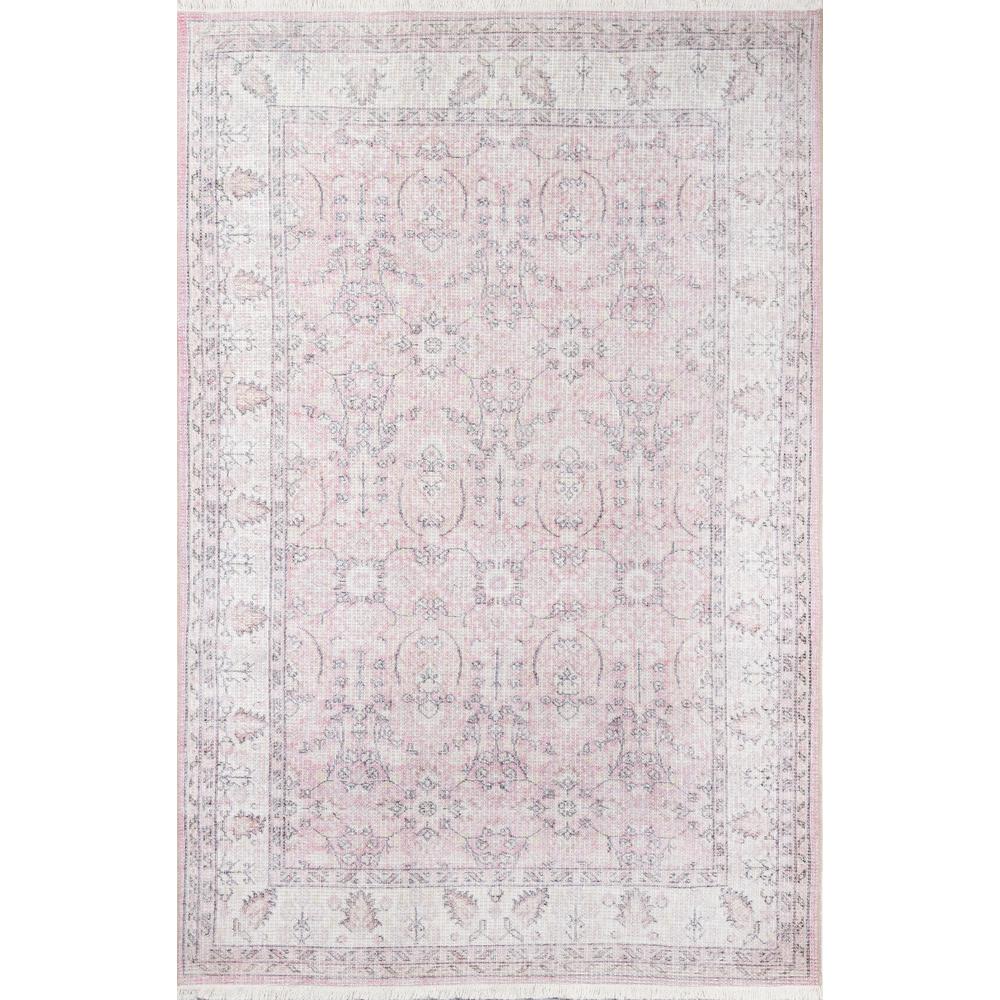 Traditional Rectangle Area Rug, Pink, 3' X 5'
