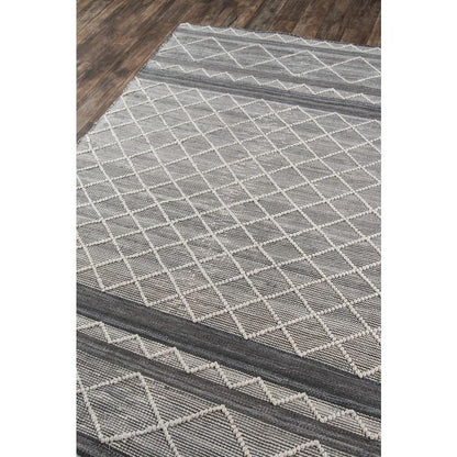 Contemporary Rectangle Area Rug, Grey, 5' X 8'