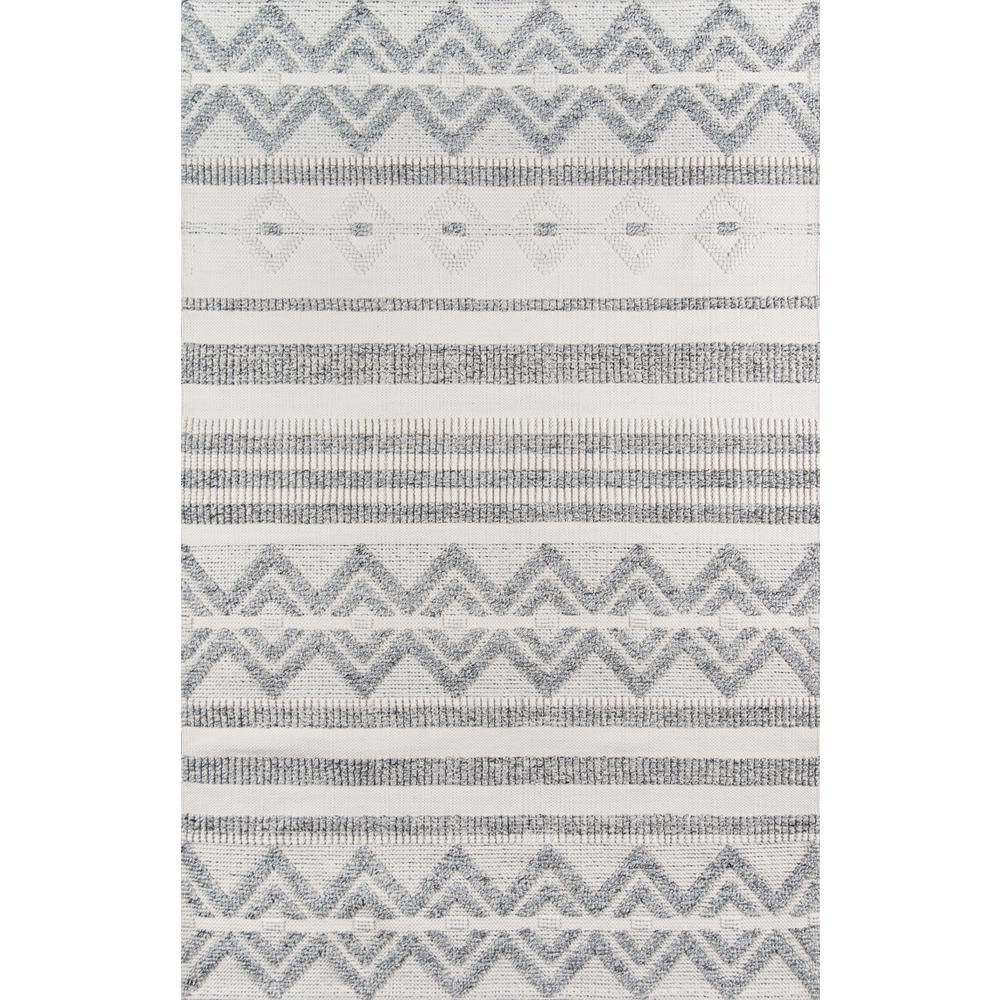 Contemporary Rectangle Area Rug, Ivory, 5' X 8'
