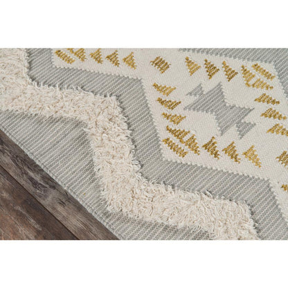 Contemporary Rectangle Area Rug, Grey, 5' X 7'