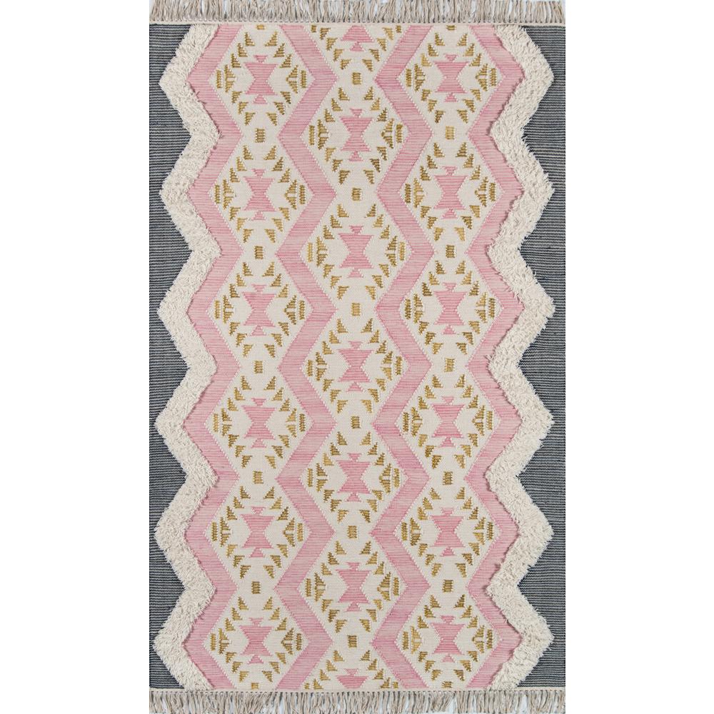 Contemporary Rectangle Area Rug, Pink, 5' X 7'