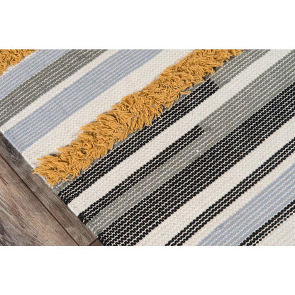 Contemporary Rectangle Area Rug, Mustard, 5' X 7'