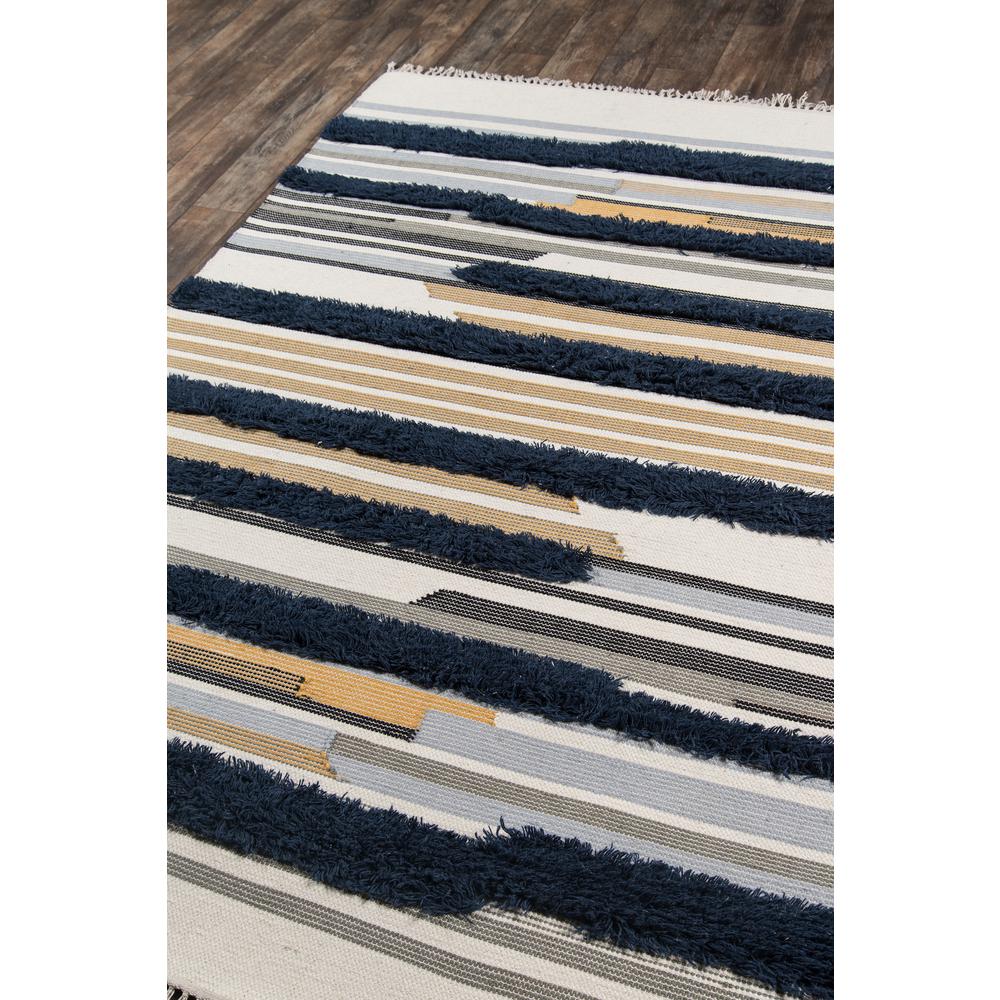 Contemporary Rectangle Area Rug, Navy, 5' X 7'