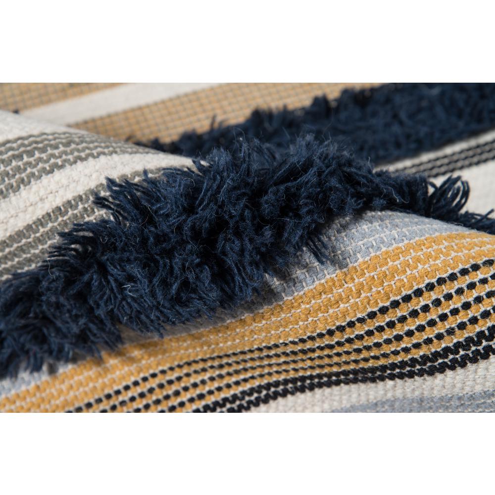 Contemporary Rectangle Area Rug, Navy, 5' X 7'