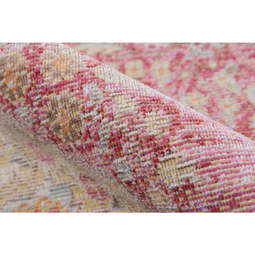 Traditional Rectangle Area Rug, Pink, 5'3" X 7'3"