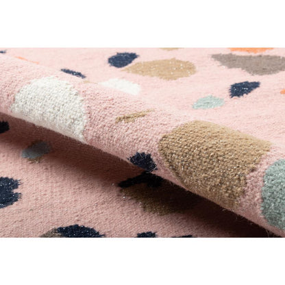 Contemporary Rectangle Area Rug, Pink, 5' X 7'6"