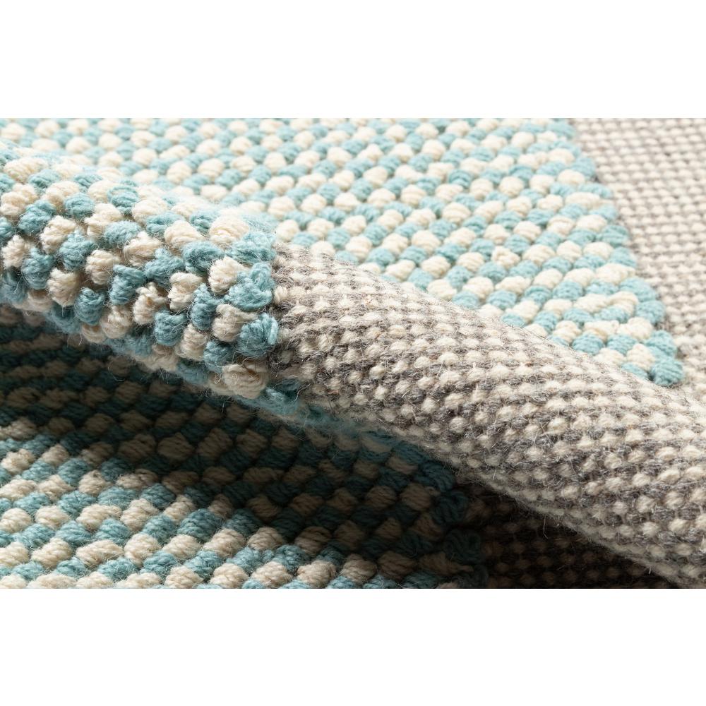 Contemporary Rectangle Area Rug, Blue, 5' X 7'6"