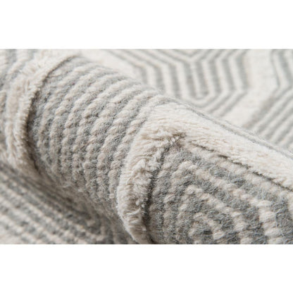 Contemporary Rectangle Area Rug, Grey, 7'6" X 9'6"