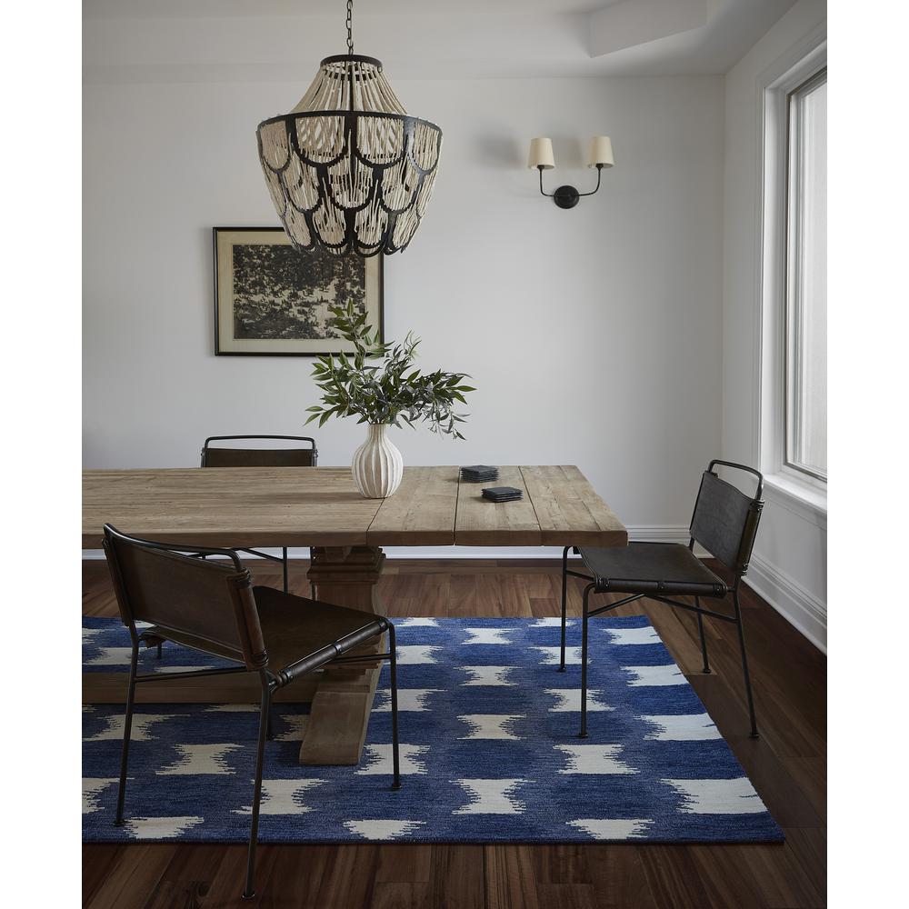Transitional Rectangle Area Rug, Navy, 5' X 8'