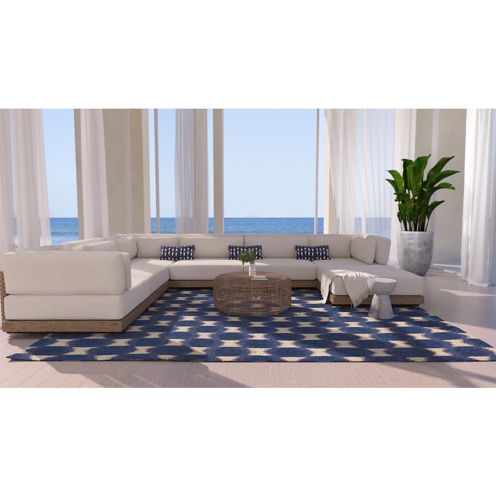 Transitional Rectangle Area Rug, Navy, 5' X 8'