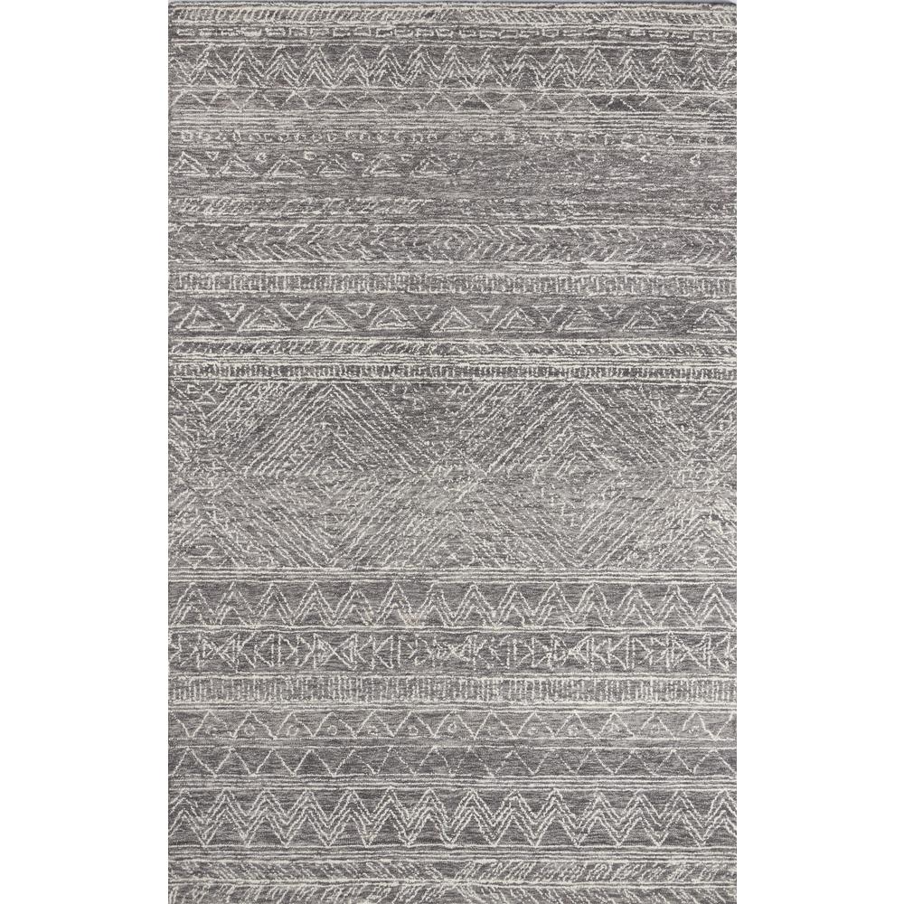 Contemporary Rectangle Area Rug, Grey, 5' X 8'