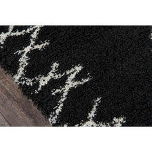 Contemporary Rectangle Area Rug, Black, 5'3" X 7'6"