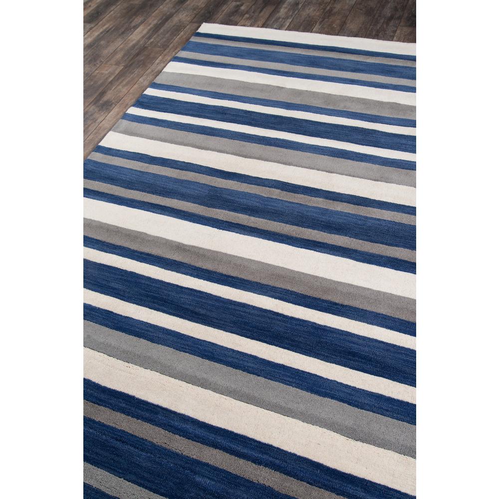 Contemporary Rectangle Area Rug, Navy, 5' X 8'