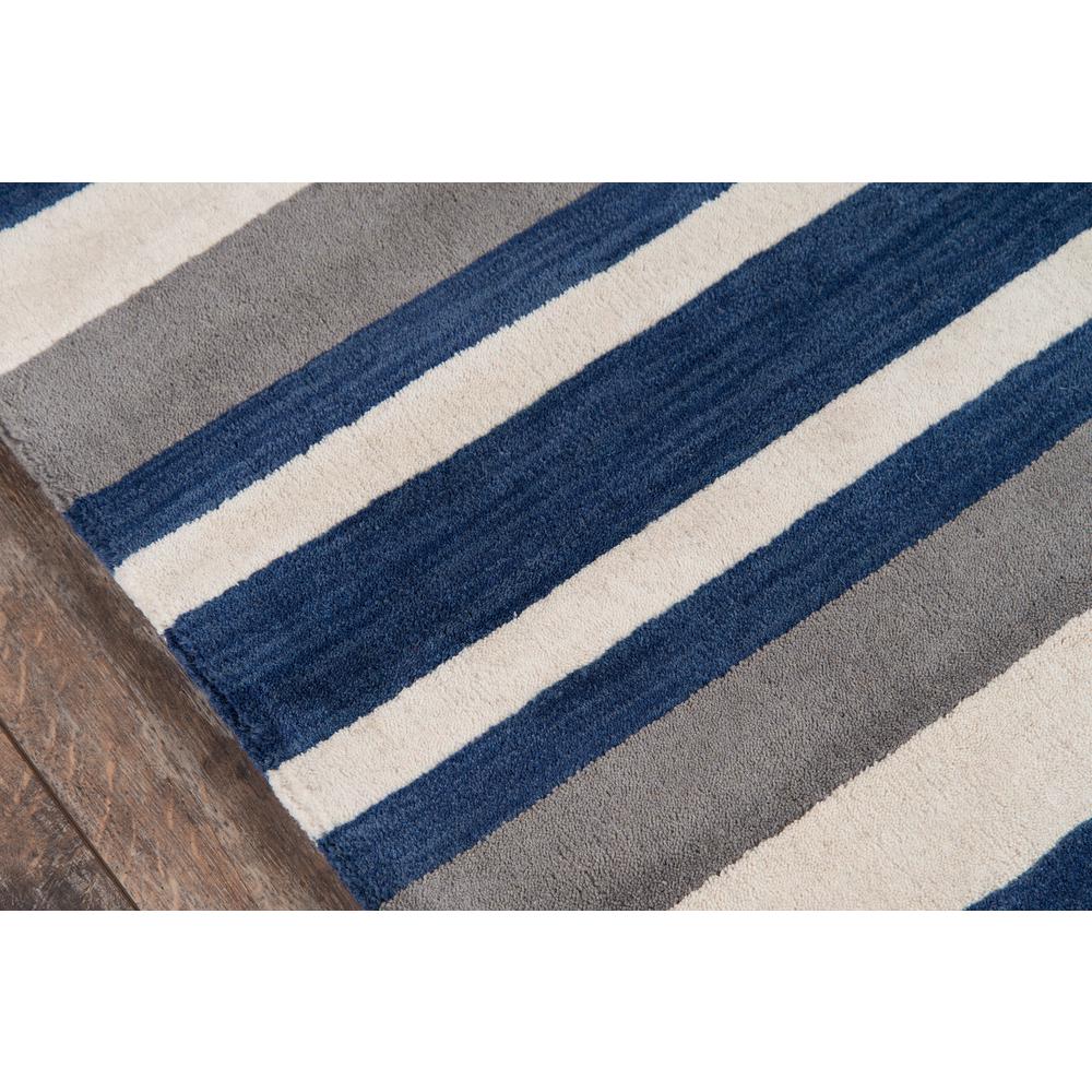 Contemporary Rectangle Area Rug, Navy, 5' X 8'