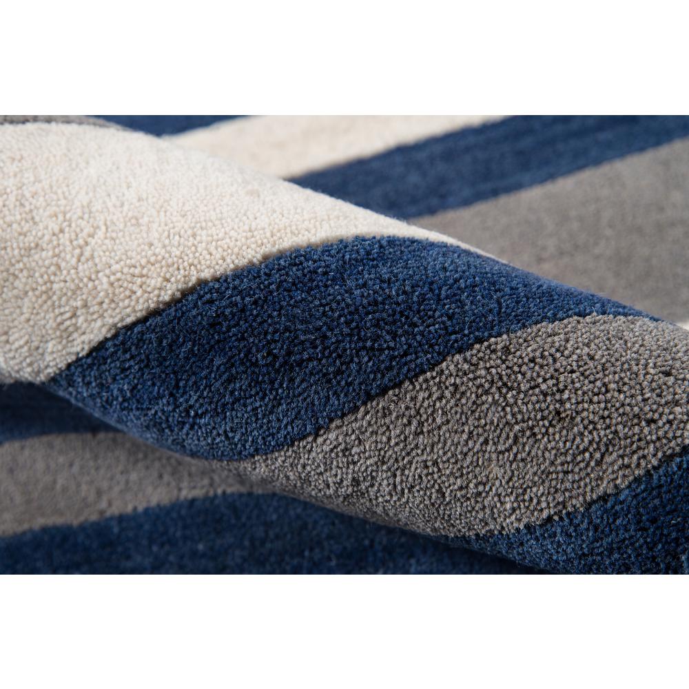 Contemporary Rectangle Area Rug, Navy, 5' X 8'