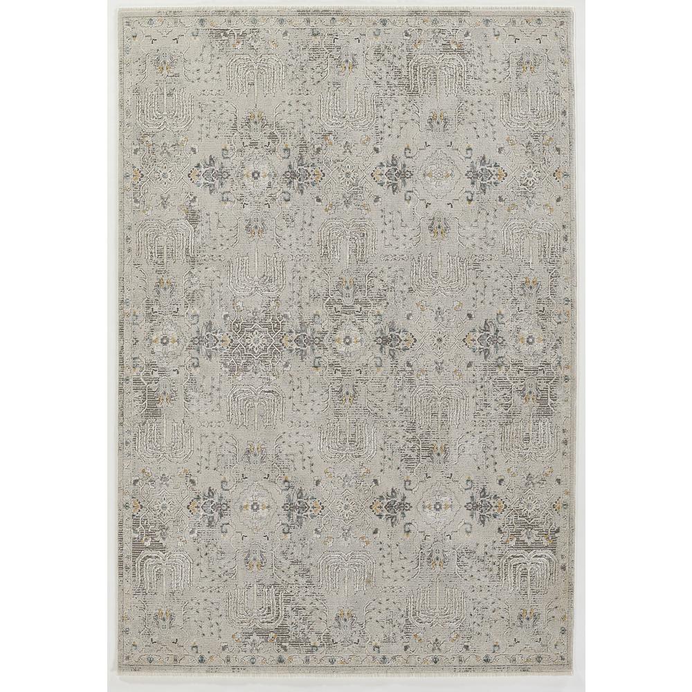 Traditional Rectangle Area Rug, Grey, 7'10" X 10'10"