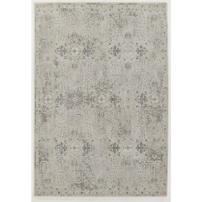 Traditional Rectangle Area Rug, Grey, 7'10" X 10'10"