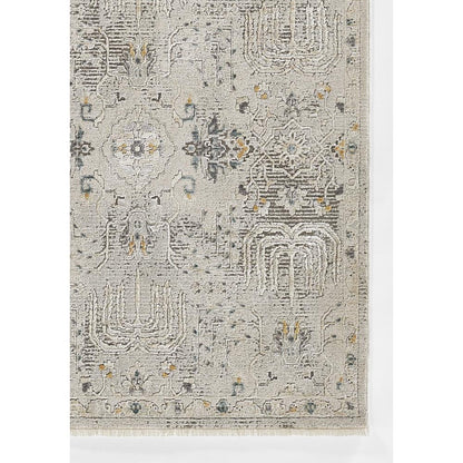 Traditional Rectangle Area Rug, Grey, 7'10" X 10'10"