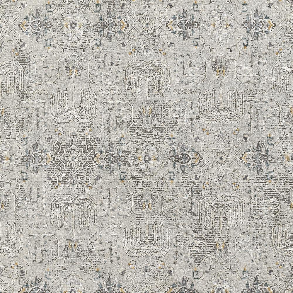 Traditional Rectangle Area Rug, Grey, 7'10" X 10'10"