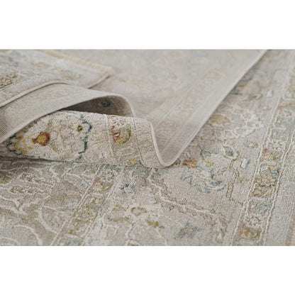 Traditional Rectangle Area Rug, Beige, 7'10" X 10'10"