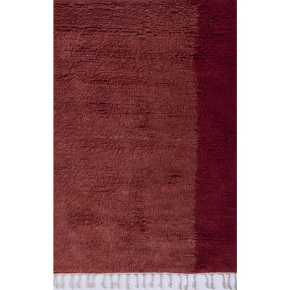 Contemporary Rectangle Area Rug, Red, 5' X 8'