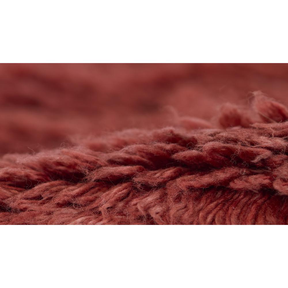 Contemporary Rectangle Area Rug, Red, 5' X 8'