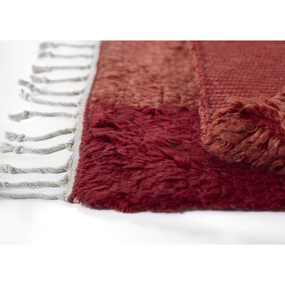Contemporary Rectangle Area Rug, Red, 5' X 8'