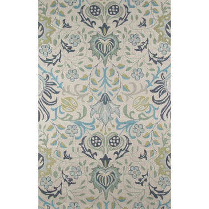 Casual Rectangle Area Rug, Blue, 5' X 8'