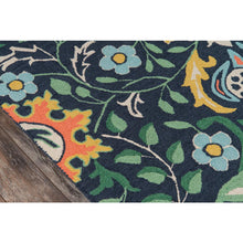 Casual Rectangle Area Rug, Navy, 5' X 8'