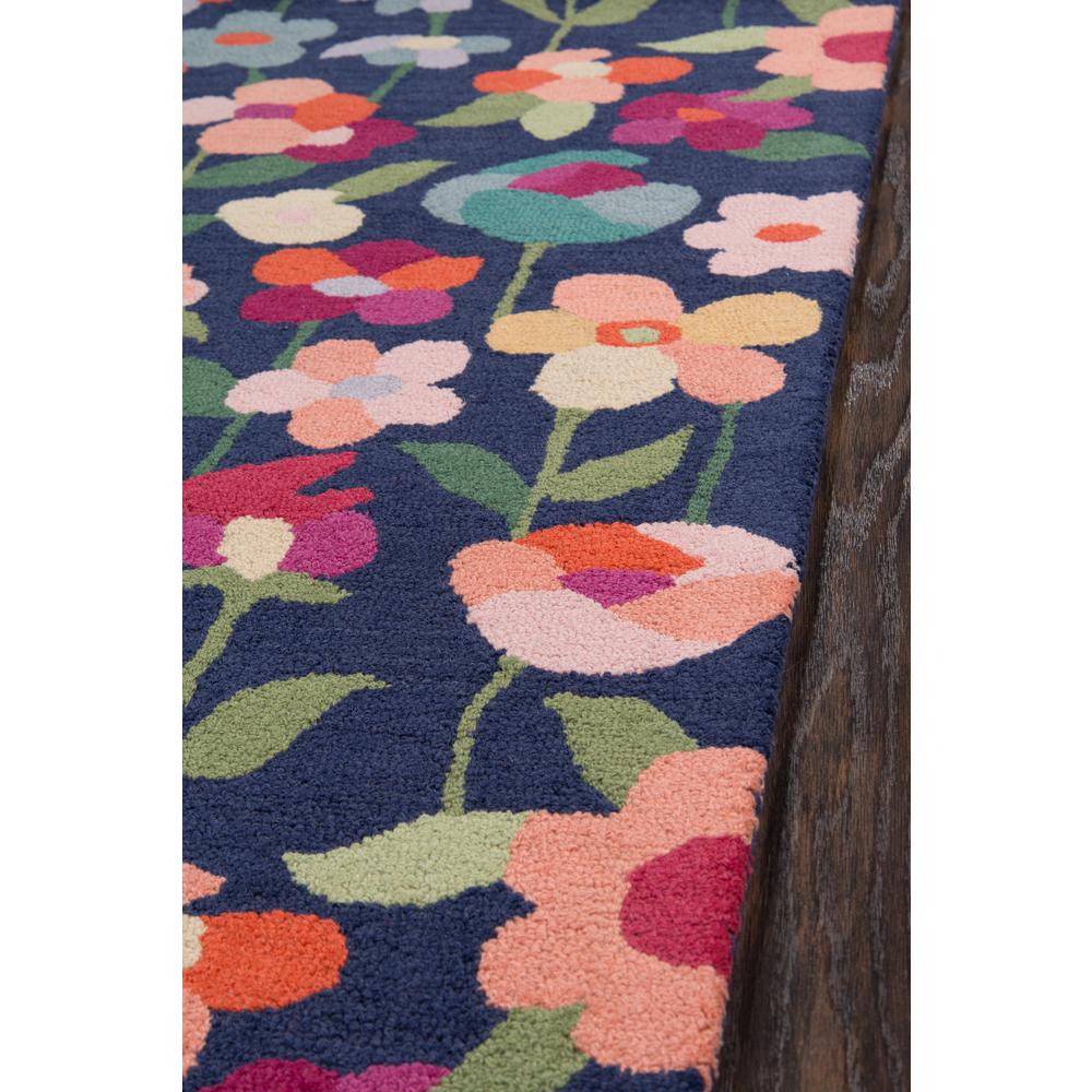 Casual Rectangle Area Rug, Navy, 5' X 8'