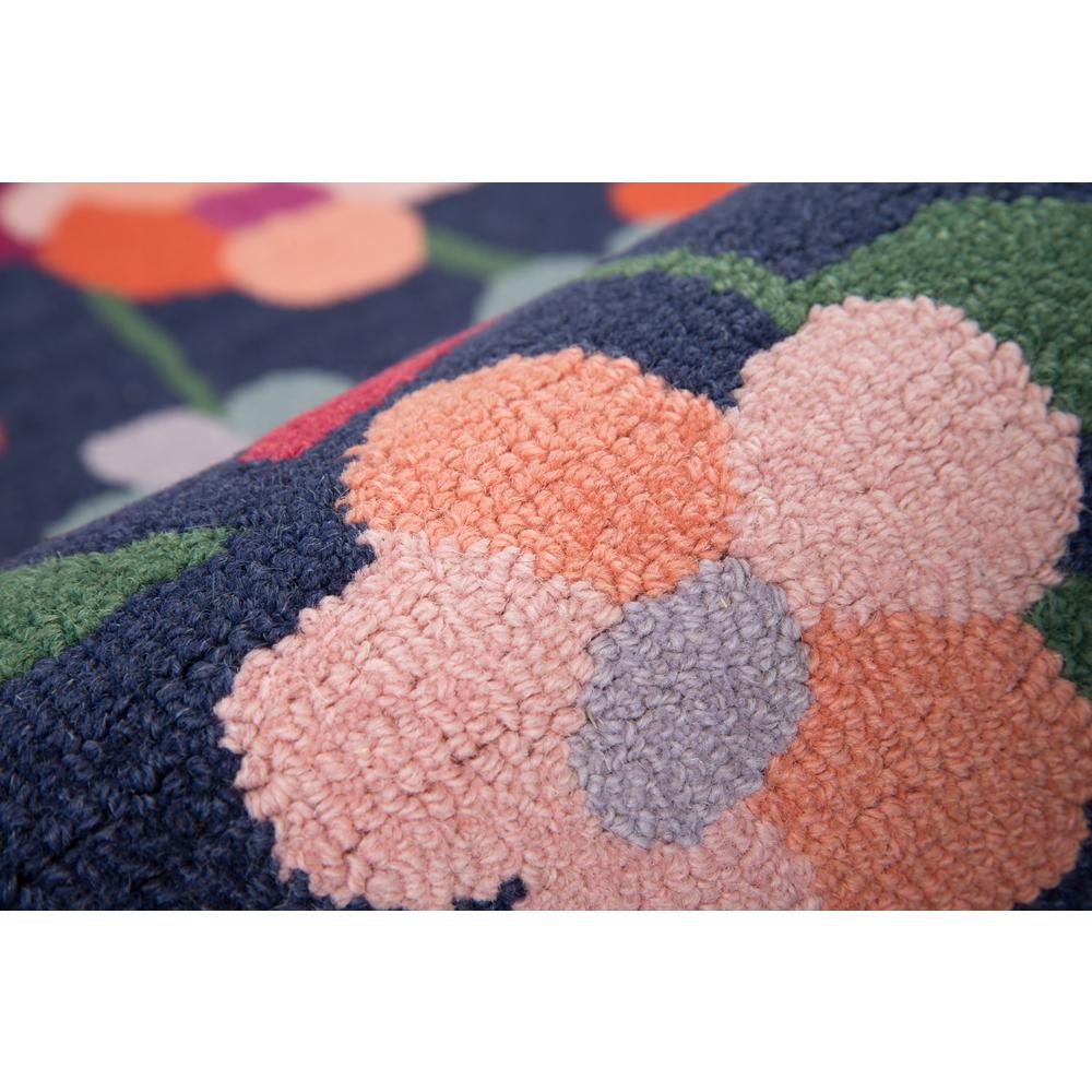 Casual Rectangle Area Rug, Navy, 5' X 8'