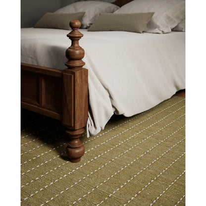 Contemporary Rectangle Area Rug, Green, 5' X 8'