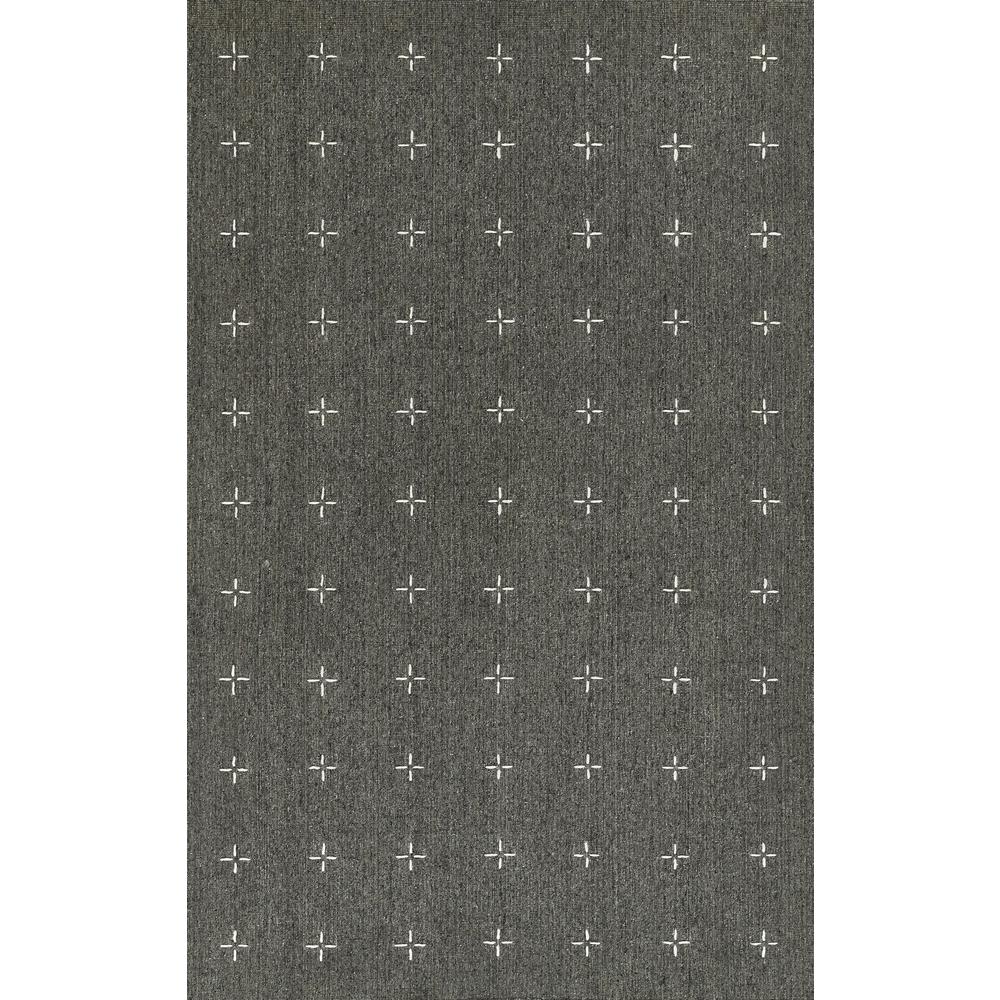 Contemporary Rectangle Area Rug, Charcoal, 8' X 10'