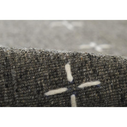 Contemporary Rectangle Area Rug, Charcoal, 8' X 10'