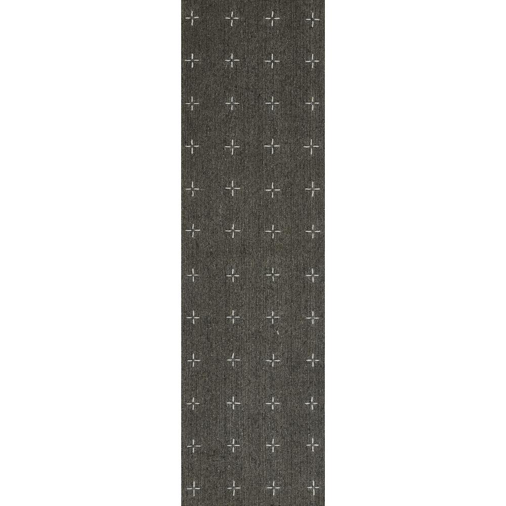 Contemporary Rectangle Area Rug, Charcoal, 8' X 10'