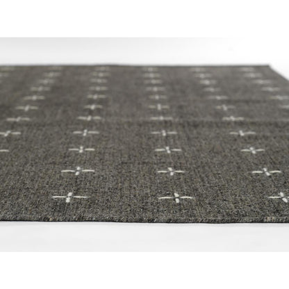 Contemporary Rectangle Area Rug, Charcoal, 8' X 10'